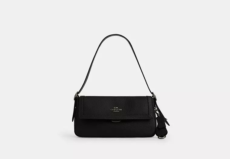 Coach Outlet Etta Flap Shoulder Bag - Black, Size: Small | Coach Outlet US
