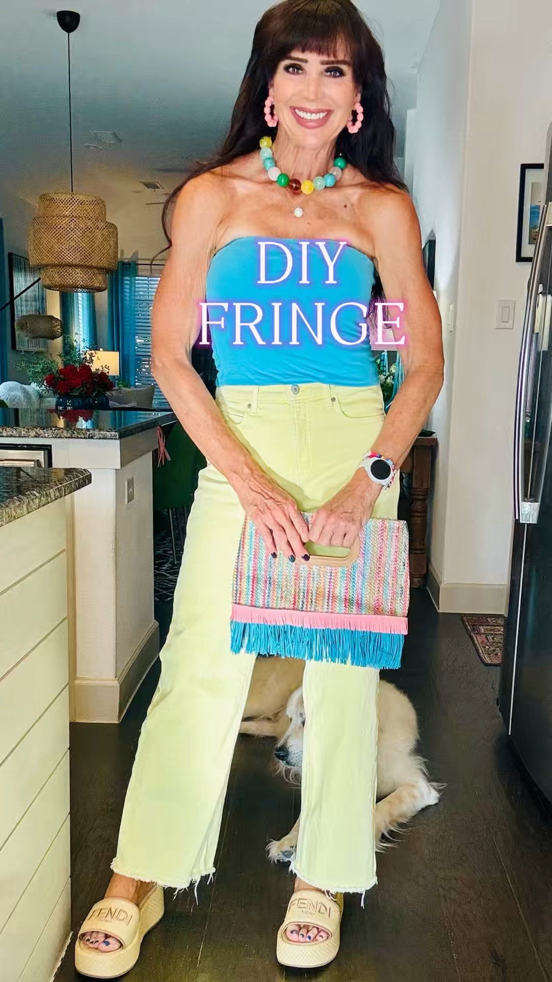 Because I can’t just leave well enough alone, and fringe makes everything better!! Plus now it’s one of a kind!

#LTKootd #LTKActive #LTKOver40