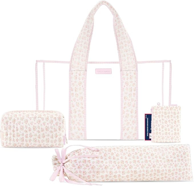 Case-Mate Mahjong Jelly Tote Set - 4 Pcs Empty American Mahjong Bag Set - Extra Large Jelly Tote,... | Amazon (US)