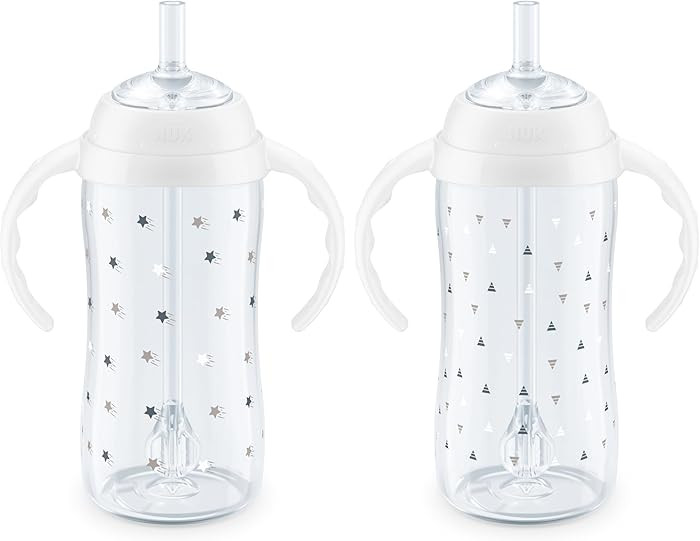 NUK Learner Straw Cup, 10oz, 2-Pack - Toddler Sippy Cup with Soft Straw for Easy Drinking, Suitab... | Amazon (US)