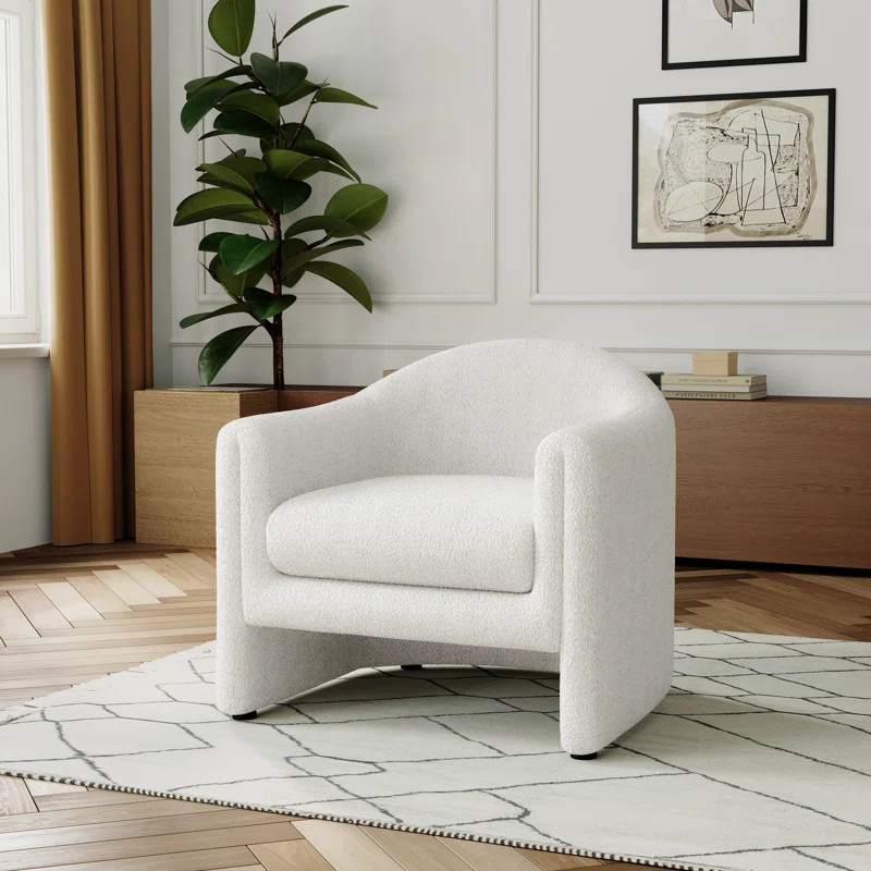 Esly 32" Upholstered Modern-style Barrel Accent Chair | Wayfair North America