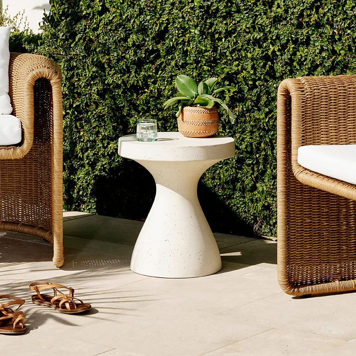 Hourglass Outdoor Side Table (16") | West Elm (US)