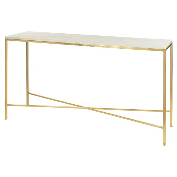 Vermont 60'' Genuine Marble Console Table | Wayfair North America