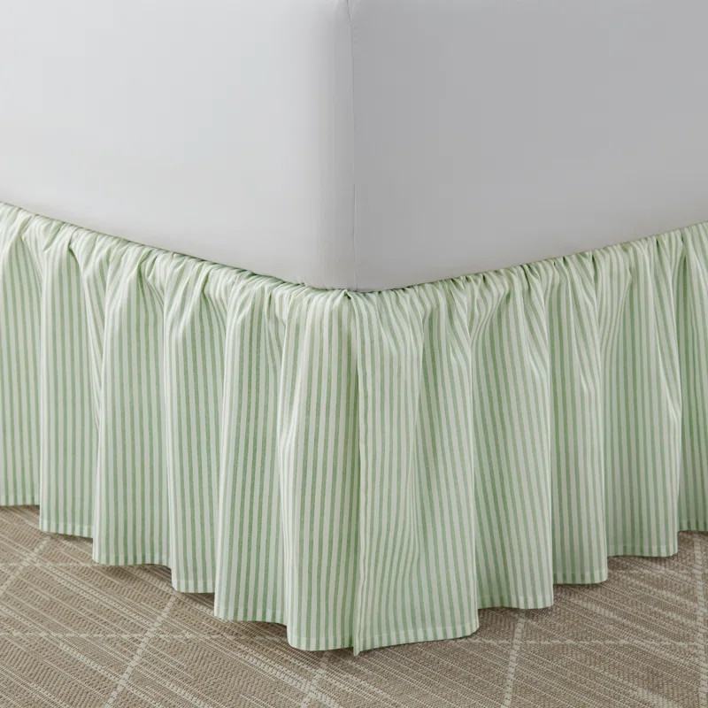 Laura Ashley Ticking Stripe Bed Skirt | Wayfair North America