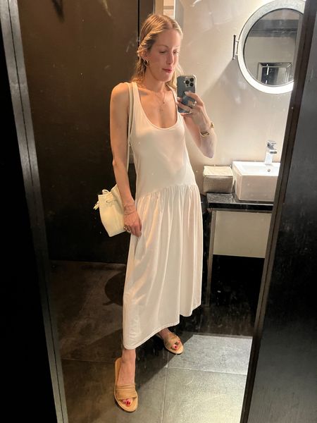 …it’s basically summer so breaking out all the white. 

Dress: Another Tomorrow (runs big, but I got my size and love it)

Sandals: Aeyde 

Bag: Vasic

Jewels: Christina Caruso

#LTKover40 #LTKparties #LTKSeasonal