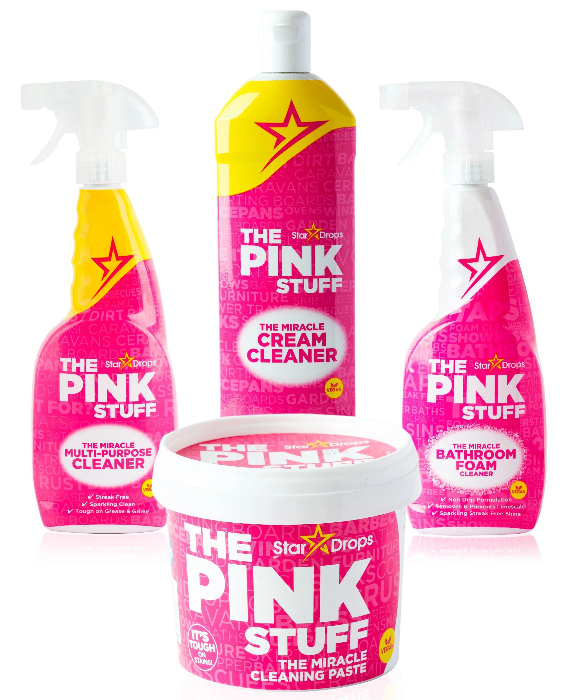 The Pink Stuff - Ultimate Bundle (1 Cleaning Paste, 1 Multi-Purpose Spray, 1 Cream Cleaner, 1 Bat... | Walmart (US)