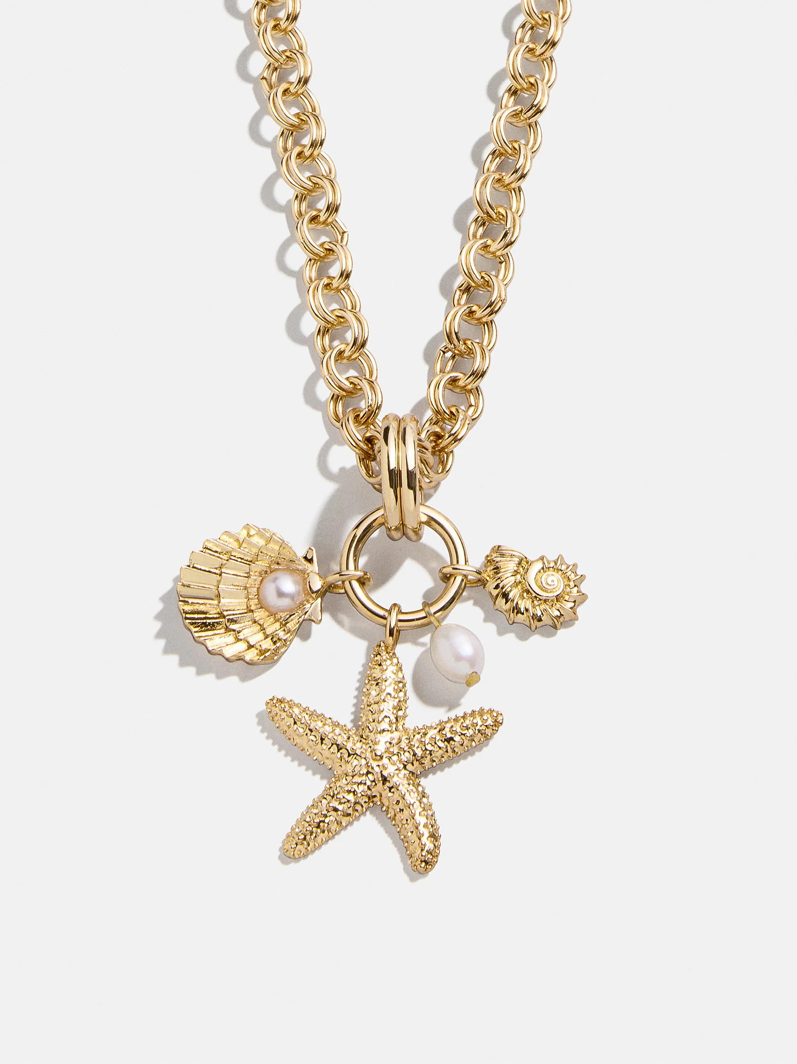 Isla Charm Necklace - Gold/Pearl | BaubleBar
