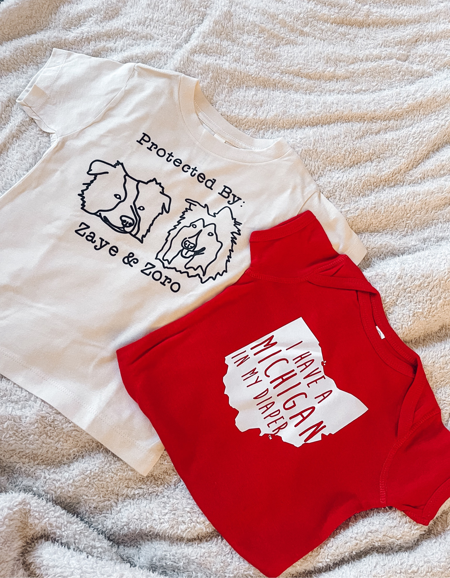 Fun mail ❤️ Dog personalized onesie, Protected by, I have a Michigan in my diaper, football baby 

#LTKbaby #LTKfindsunder50 #LTKstyletip