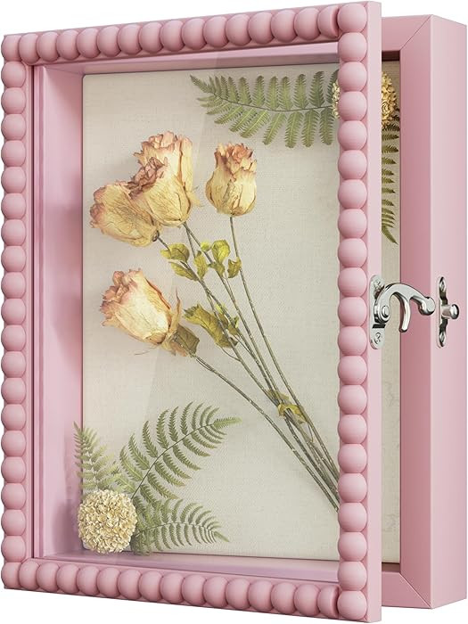 Love-KANKEI Shadow Box Frame 8x10,Wood Deep Shadow Box Display Case with Unique Beads Door and Gl... | Amazon (US)
