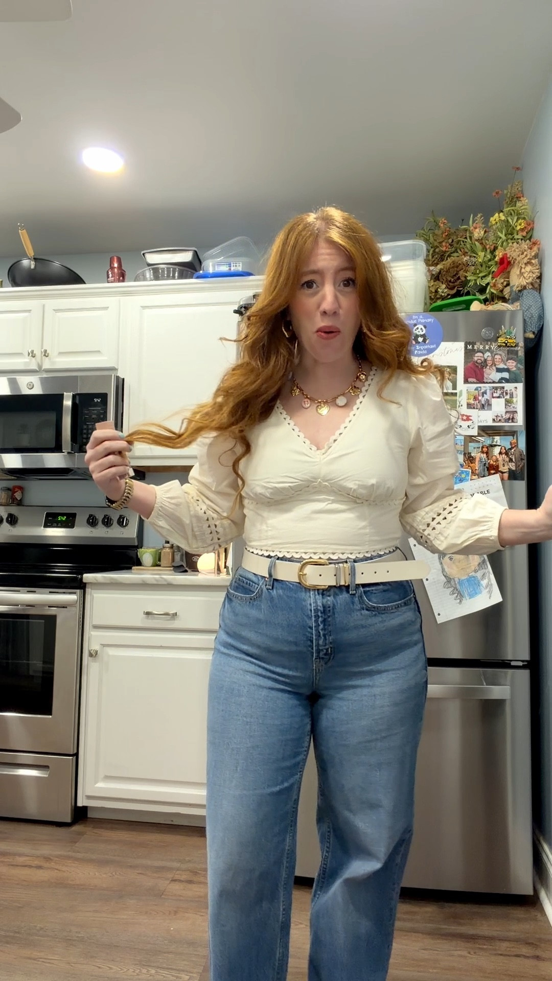 I had to share this top with you asap!! It’s so good. I love it and it comes in a few other shades. It is a part of the western collection from @Target. The belt is from the collection too but not online yet! 


#LTKootd #LTKMidsize #LTKgrwm