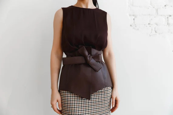 Belt Skirt, Faux Leather, Belt skirt, Skirt Women, Wrap Skirt, Waist Skirt,  Accessory, Soft Cors... | Etsy (US)