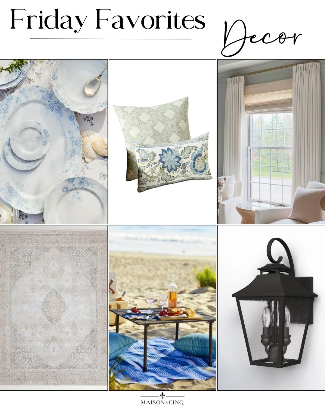Friday Favorites this week includes Wayfair from our home on sale, gorgeous outdoor pillows and dinnerware on sale, my fave outdoor portable table and more!

Home decor, spring decor, spring refresh, summer decor, outdoor decor, outdoor lighting, drapes, area rug, outdoor entertaining, tabletop

#LTKHome #LTKSaleAlert