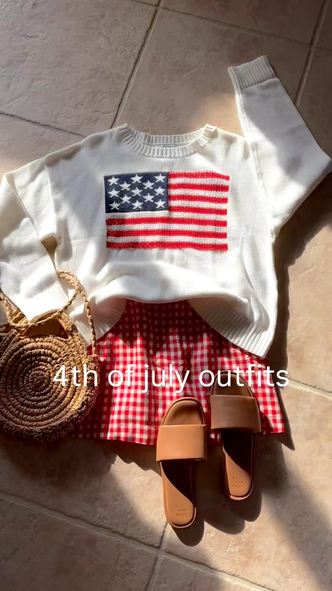 4th of july outfit ideas. american flag sweater. red gingham skort. beach vacation outfits. red dress. casual summer outfits.

#LTKxAbercrombie #LTKootd #LTKSeasonal