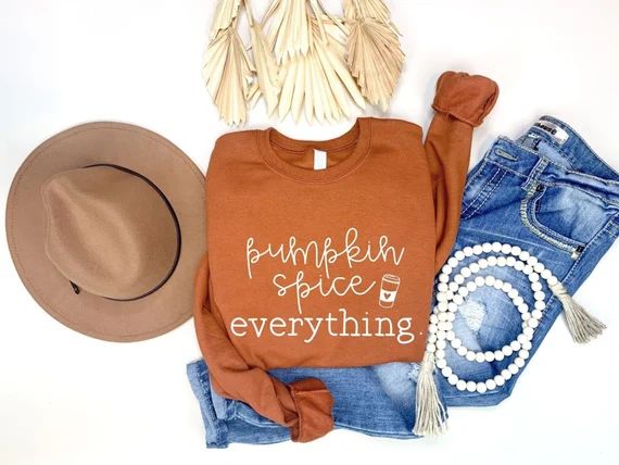Pumpkin Spice Sweatshirt Cute Fall Shirts Women Pumpkin | Etsy | Etsy (US)