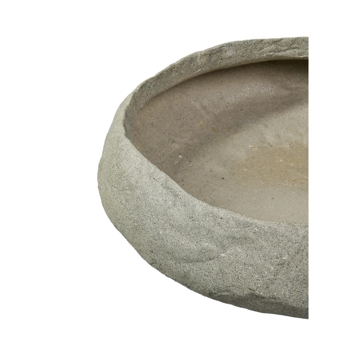 Millwood Pines Natural Poly-Stone Rough Low Bowl For Succulents And Floral Arrangements \u2013 Pe... | Wayfair North America