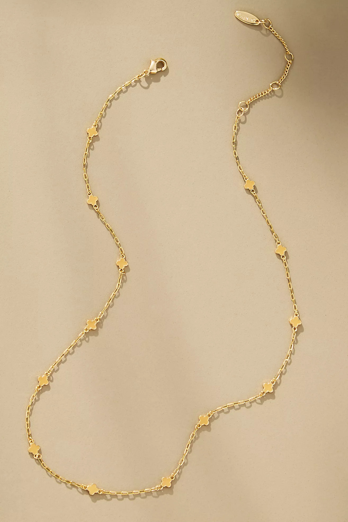 Tiny Clover Chain Necklace | Anthropologie (US)
