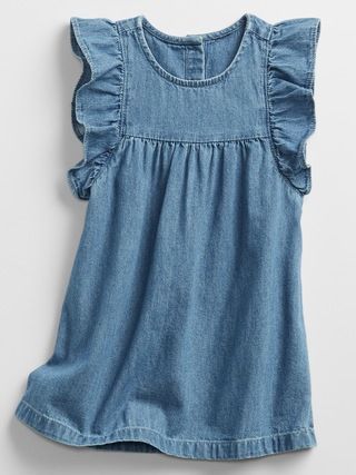 Toddler Ruffle Denim Dress | Gap Factory