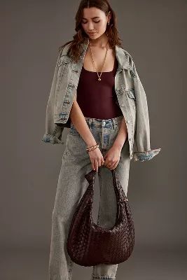 The Brigitte Woven Faux-Leather Shoulder Bag by Melie Bianco: Oversized Edition | Anthropologie (UK)