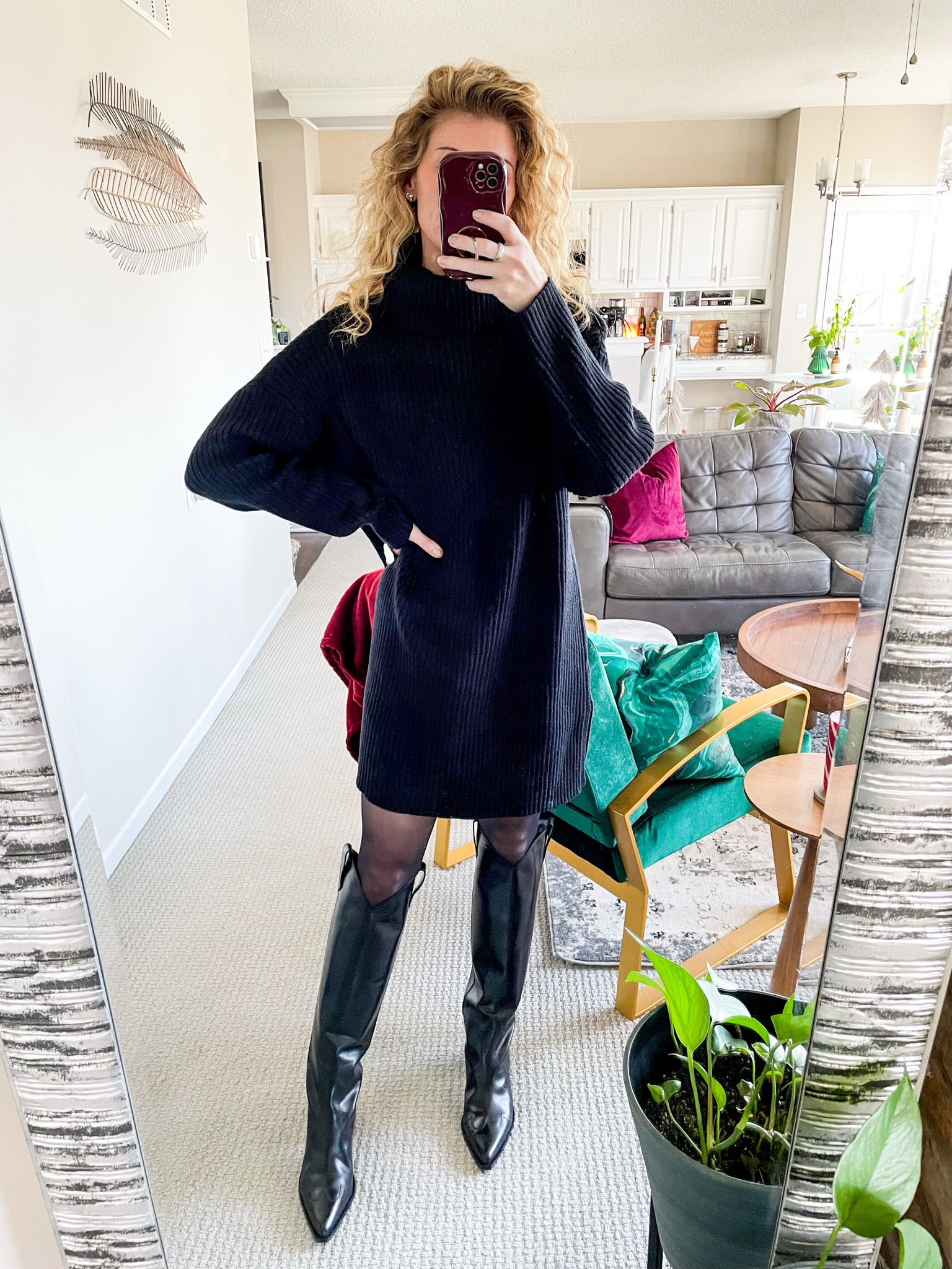 Black sweater dress and tall black boots

#LTKHoliday #LTKStyleTip #LTKWorkwear
