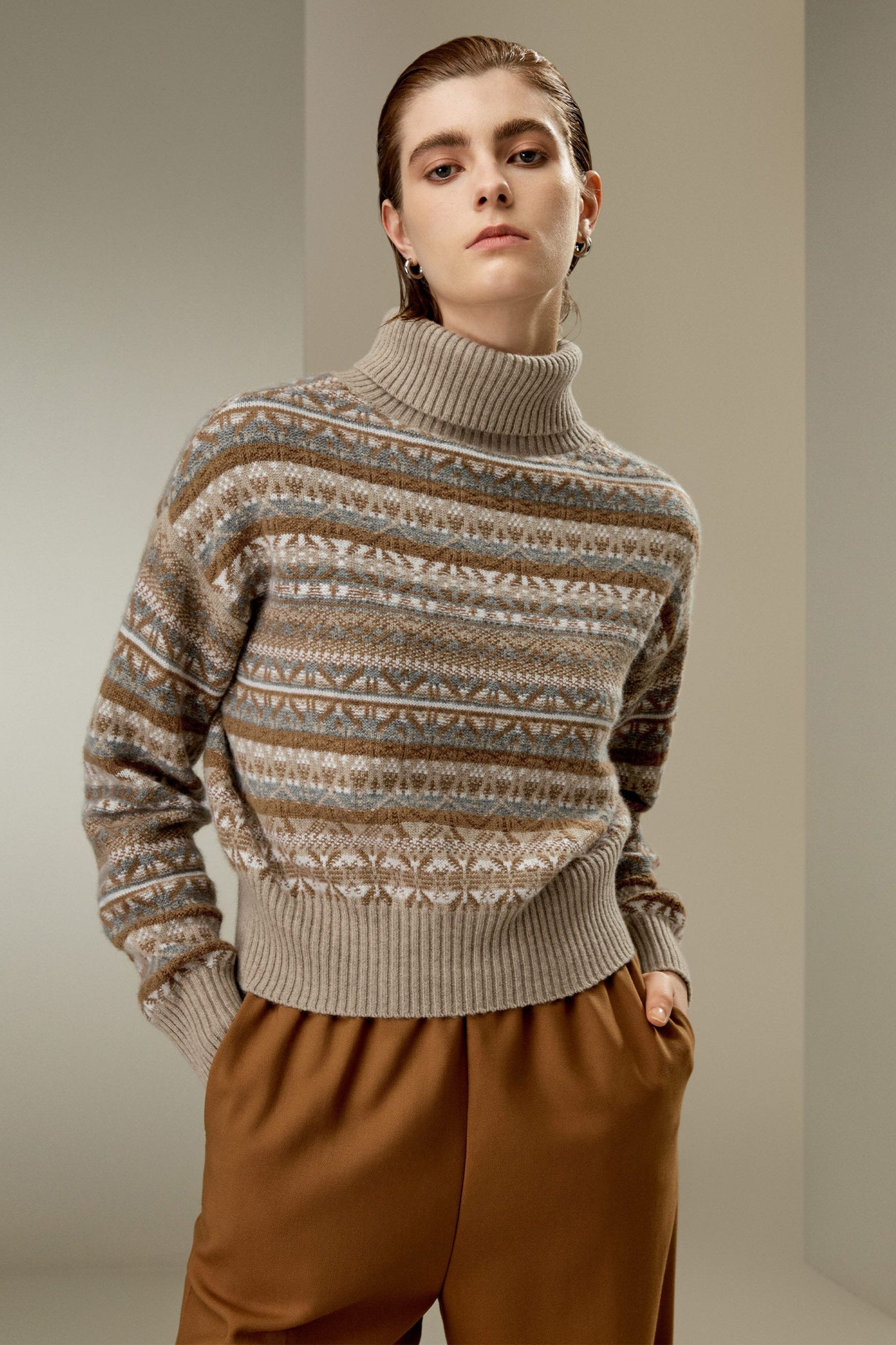 Fair Isle Cashmere Pullover | LILYSILK