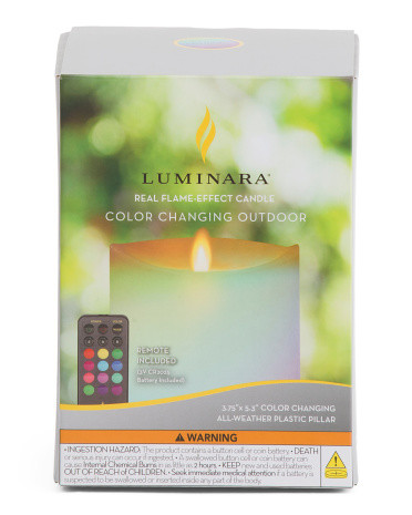 3.25x8.5 Melted Matte Plastic Unscented Moving Flame Pillar Candle | TJ Maxx