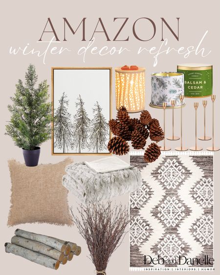 Winter decor refresh 🌲❄️ 

Winter decor, cozy decor, cozy home, cozy winter, neutral decor, rug, throw pillows, wall decor, winter stems, winter candle, Deb and Danelle 

#LTKHoliday #LTKhome #LTKSeasonal