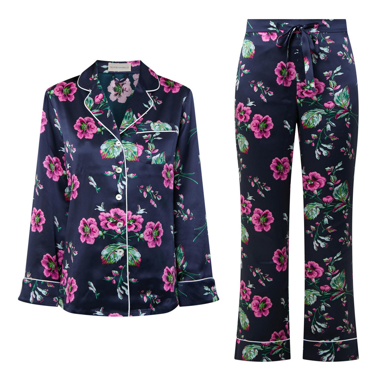 Lila Floral Silk Pyjama Set | Brown Thomas (IE)