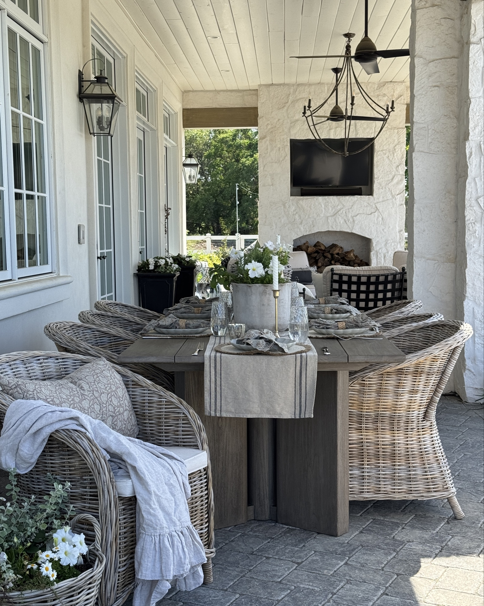 Tablescape season is here!  Can’t wait to be outside enjoying the warmth!

Outdoor furniture, outdoor lighting, dining table, dining chairs, plates, outdoor lighting, 

#LTKHome #LTKSaleAlert