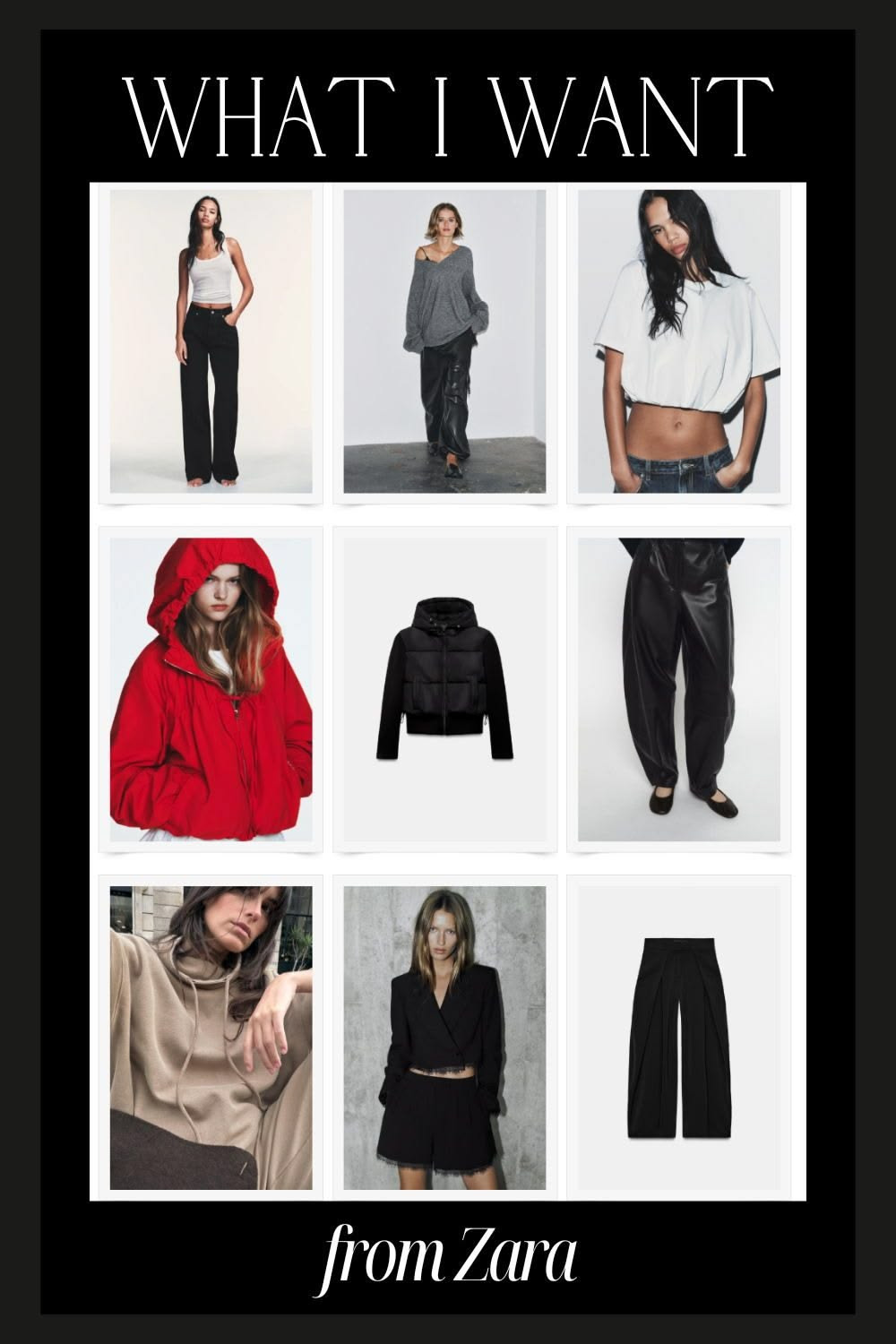 What I Want from Zara 

 