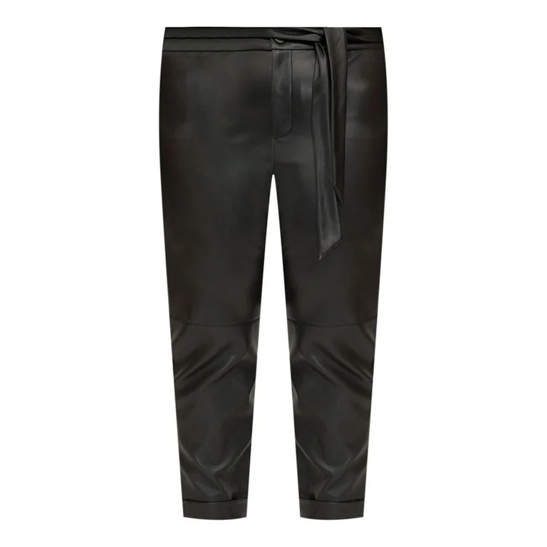 ELOQUII Elements Women's Plus Size Slim Faux Leather Pant With Tie | Walmart (US)