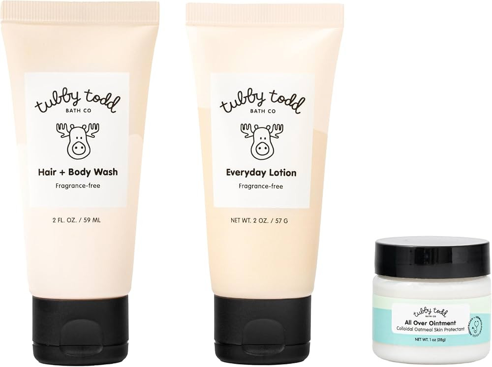 TUBBY TODD 3-Step Baby Bath & Skincare Routine - The Regulars Bundle - 2oz Baby Shampoo and Body ... | Amazon (US)