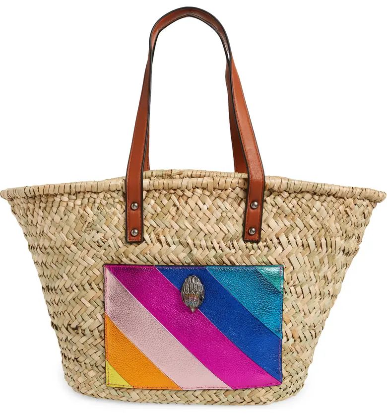 Kurt Geiger London Kensington Woven Straw Basket Tote | Nordstrom | Nordstrom