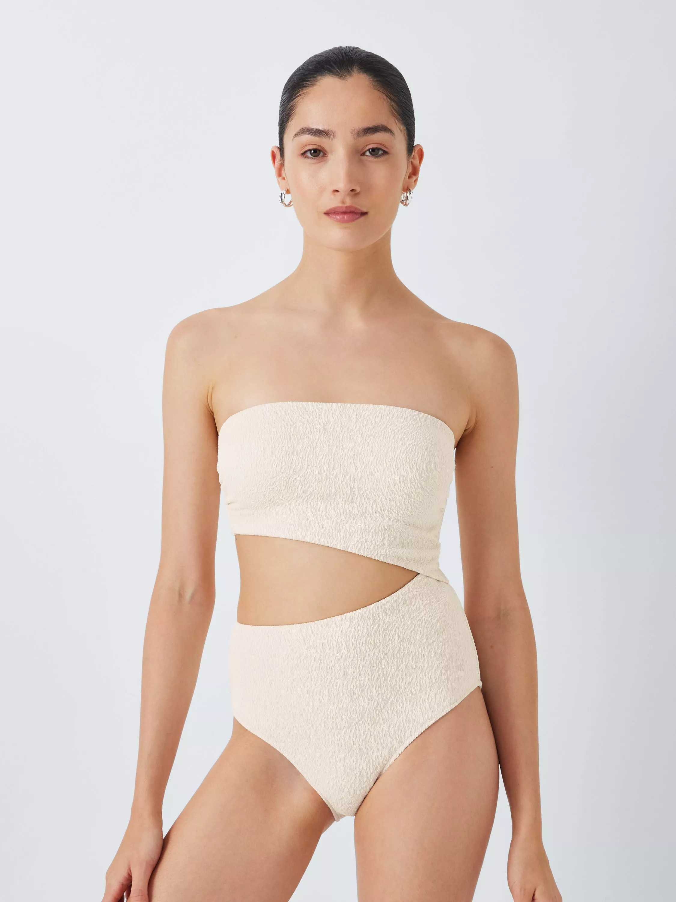 John LewisParis Cut Out Swimsuit, Cream | John Lewis (UK)