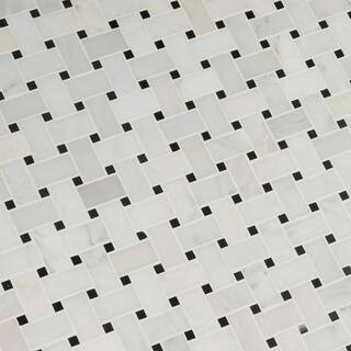 MSI Greecian White Basketweave 12 in. x 12 in. x 10 mm Polished Marble Mosaic Tile (10 sq. ft. / ... | The Home Depot