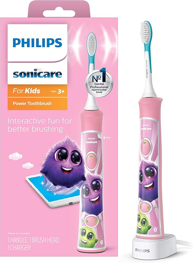 Philips Sonicare for Kids 3+ Bluetooth Connected Rechargeable Electric Power Toothbrush, Interact... | Amazon (US)