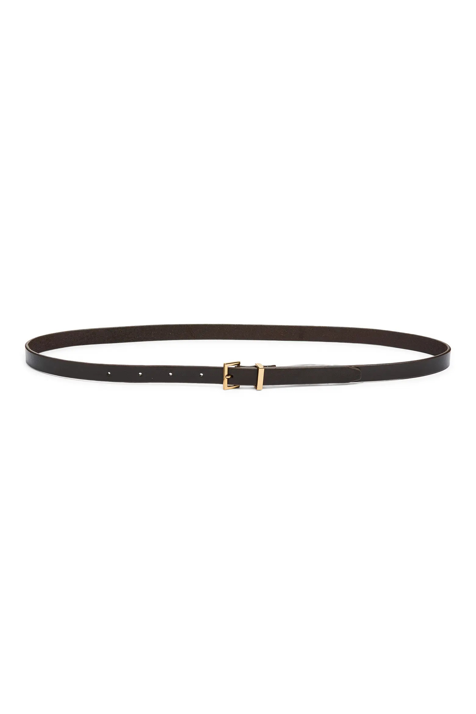 FRAME Petite Square Buckle Skinny Leather Belt (Women) | Nordstrom | Nordstrom