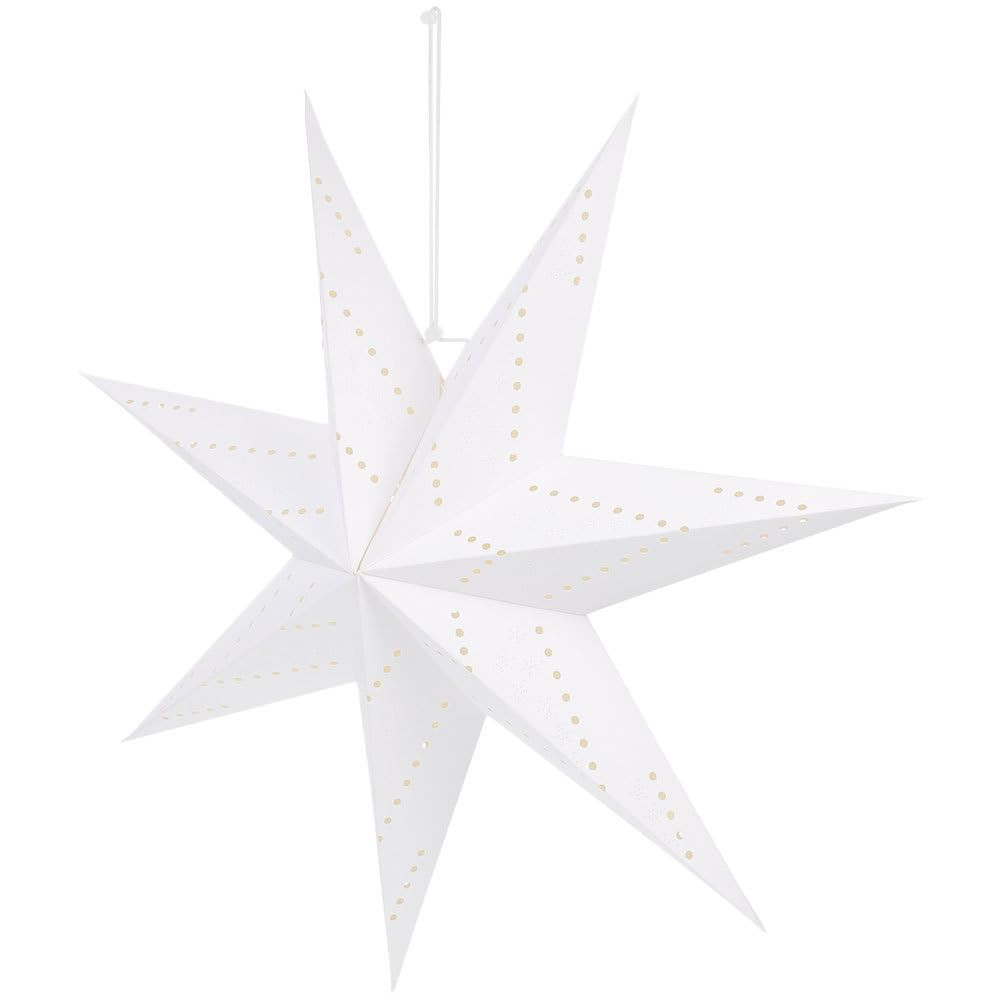 Operitacx Paper Star Lanterns, 7-point Hollow Hanging Star Ornament Christmas Decorations Hanging... | Amazon (US)