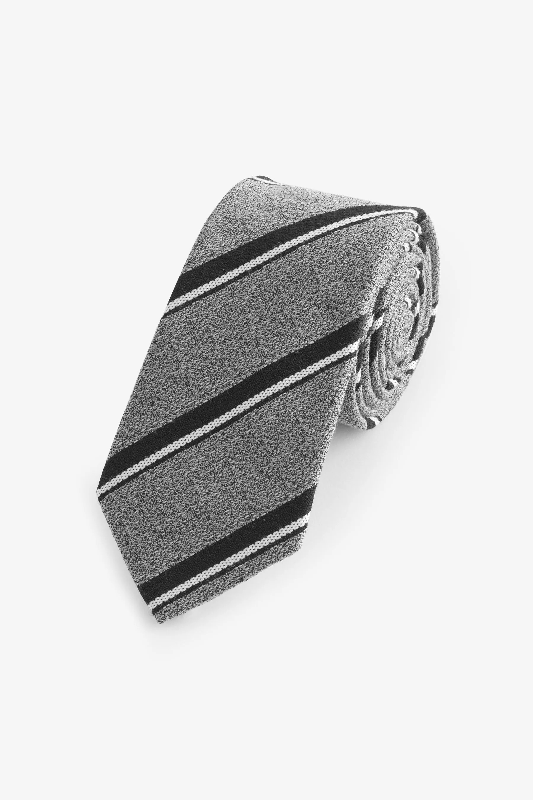 Next Grey Stripe Silk Design Tie One | Next AU
