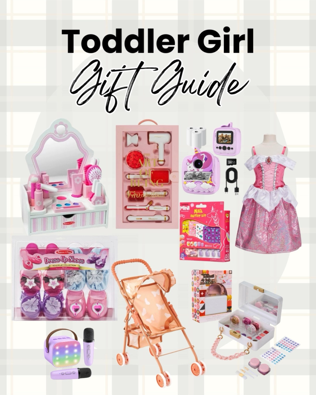Toddler girl gift guide with dolls, pretend play toys, dress up outfits, learning toys, sensory play, puzzles, books, holiday gifts, Christmas ideas, cozy pajamas, toddler clothes, stocking stuffers, affordable toddler gifts, parent approved picks.

#LTKKids #LTKGiftGuide #LTKCyberWeek