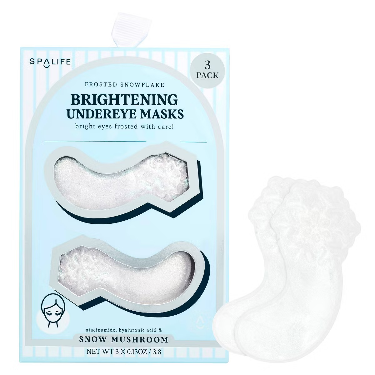 SpaLife Brightening Undereye Mask - Frosted Snowflake - 3ct | Target