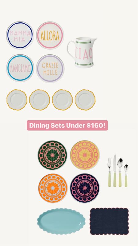 Cutest colorful dining sets of ALL TIME, their prices are incredible too!! 👏🏻 #diningset #plates #scallops #weddingregistry 

#LTKhome #LTKparties #LTKGiftGuide