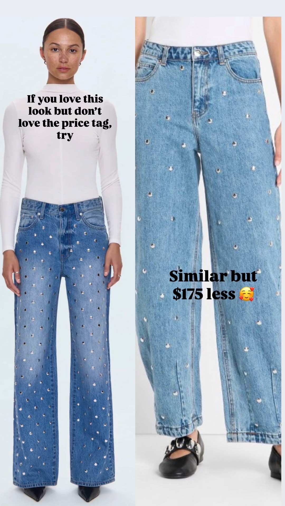 A studded denim is so popular but the price on some of the styles are a lot for a specialty denim. Try this look for less instead 🌟

#LTKootd #LTKgrwm #LTKFindsUnder50