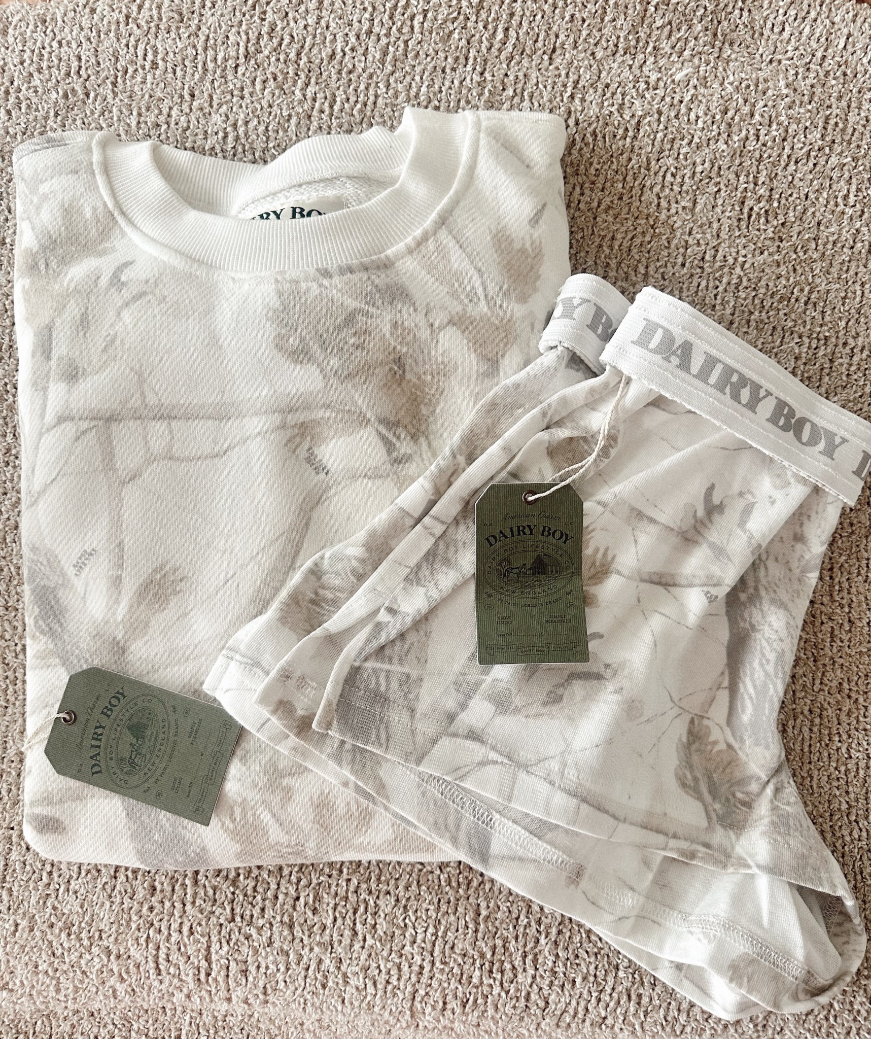 Dairy Boy Camo Shorts + Sweatshirt 🪵🦌🌾🍃🤠 

#LTKStyleTip #LTKHome #LTKFindsUnder50