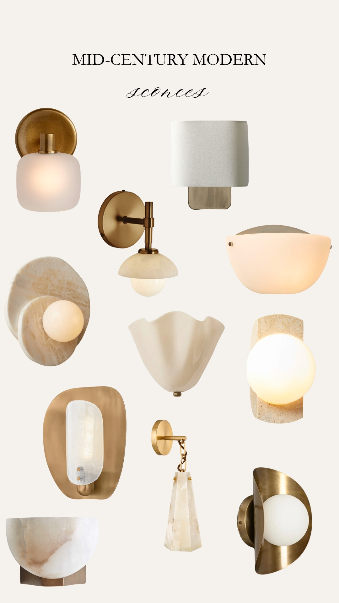 Mid-century modern sconces with gold / brass accents 

 #LTKHome
