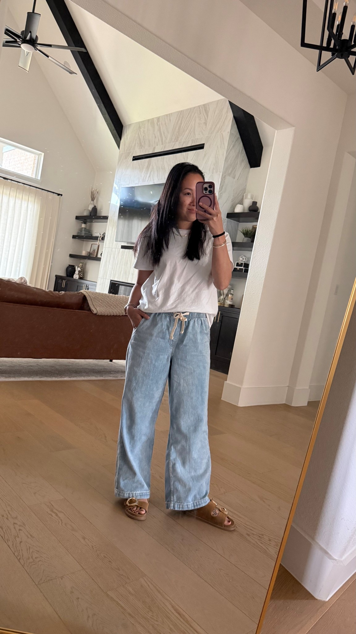 Drawstring relaxed wide leg jeans are under $30!

#LTKootd #LTKmomlife #LTKSaleAlert