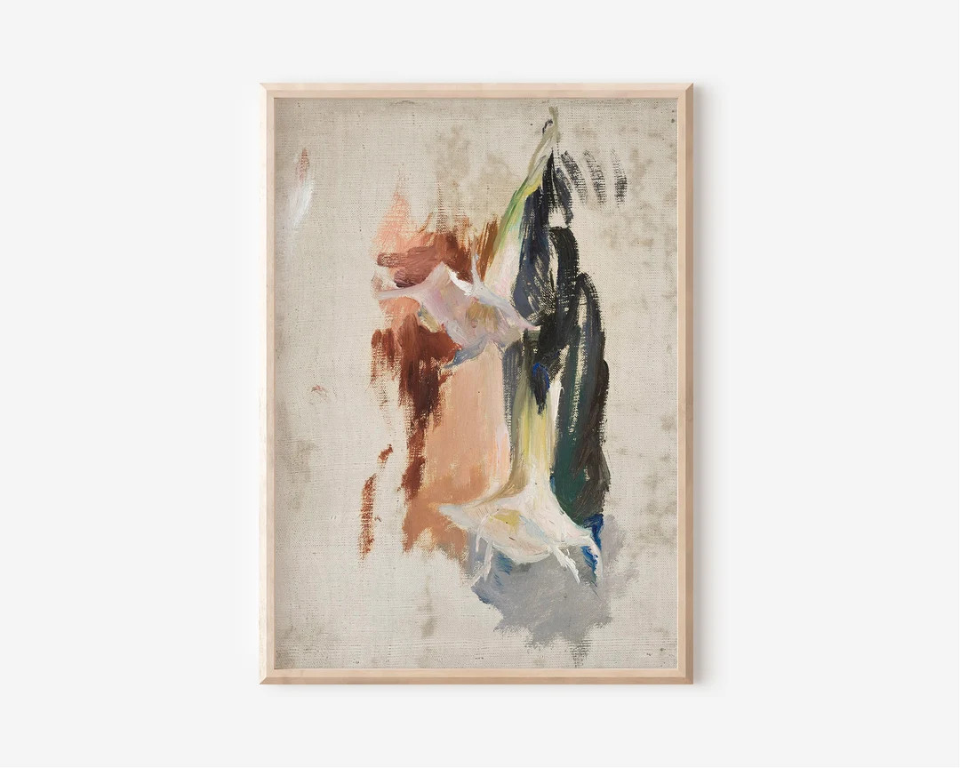 Botanical Vintage Printable Wall Art | Antique Floral Oil Painting | Print Yourself | 19th Centur... | Etsy (US)