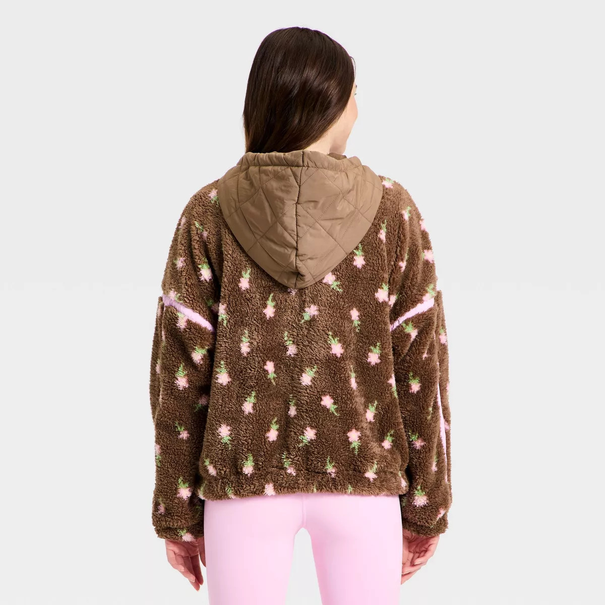 Women's Contrast High Pile 1/2 Zip Jacket - JoyLab™ | Target