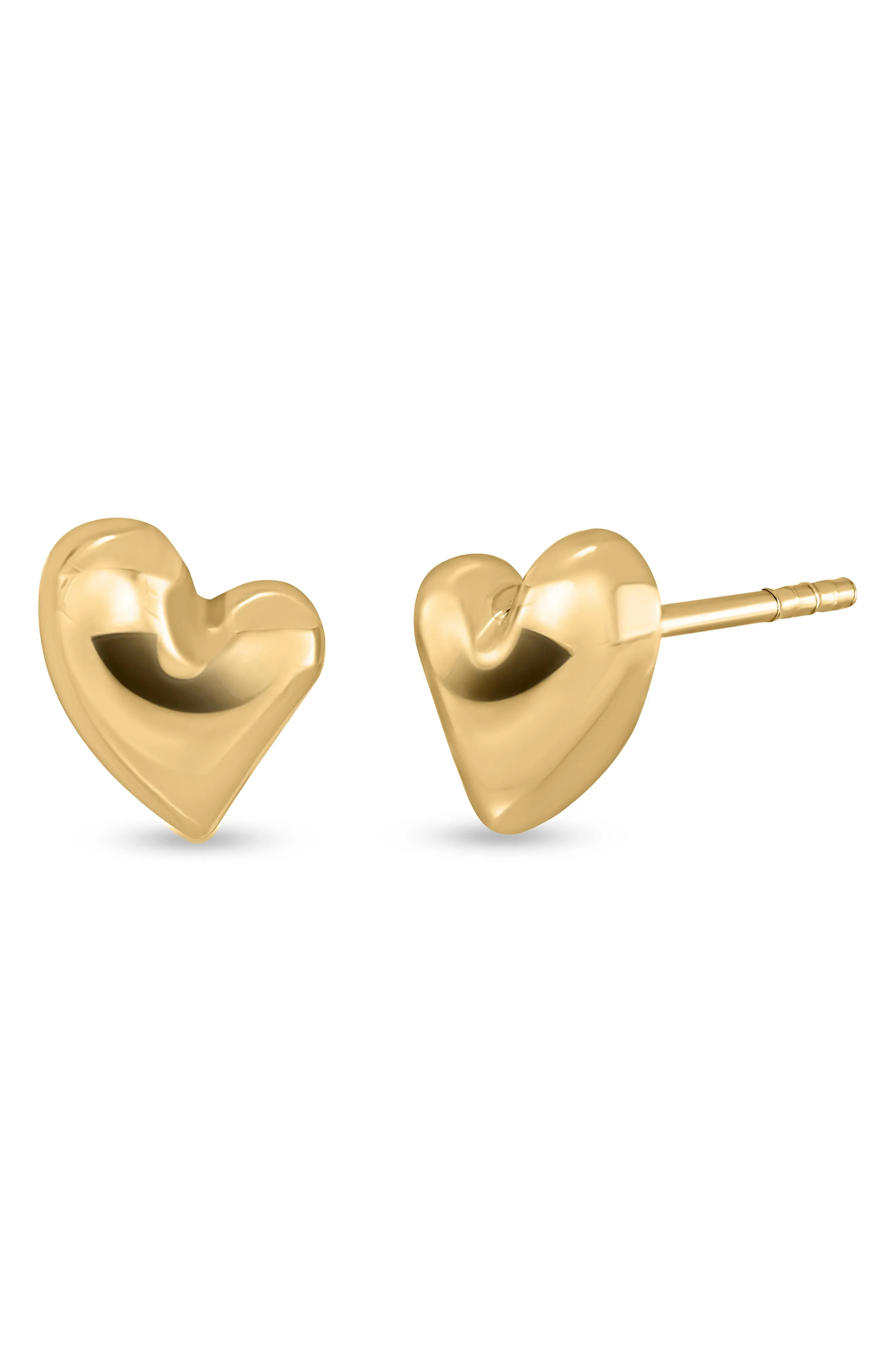 14K Gold Abstract Heart Stud Earrings (Women) | Nordstrom | Nordstrom