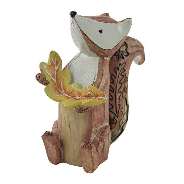 Animal 7.75" Elegant Fox Fall Acorn Leaf Transpac  -  Decorative Figurines | Target