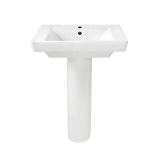 American Standard Boulevard Pedestal Combo Bathroom Sink in White-0641.100.020 - The Home Depot | The Home Depot